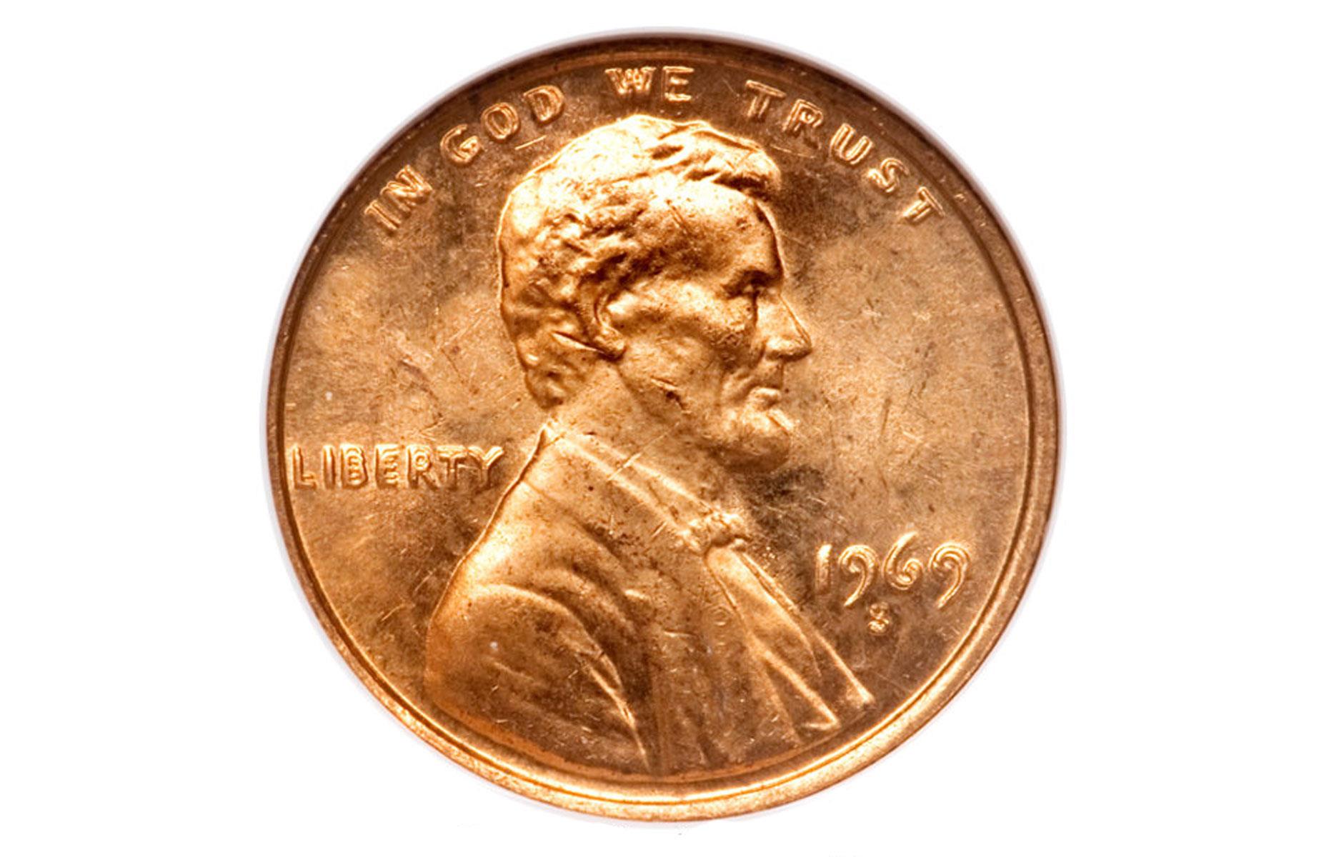 1969-S doubled die Lincoln penny: $126,500